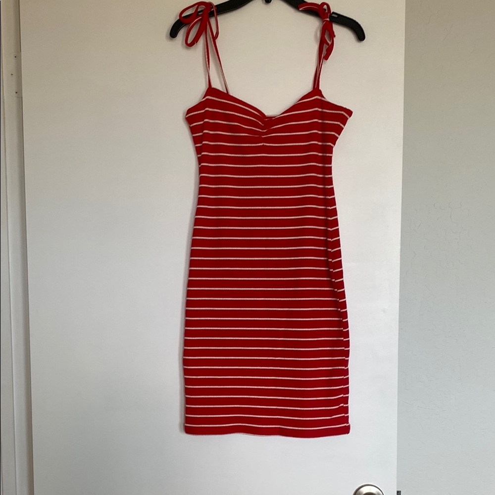 Red Striped Women's Dress